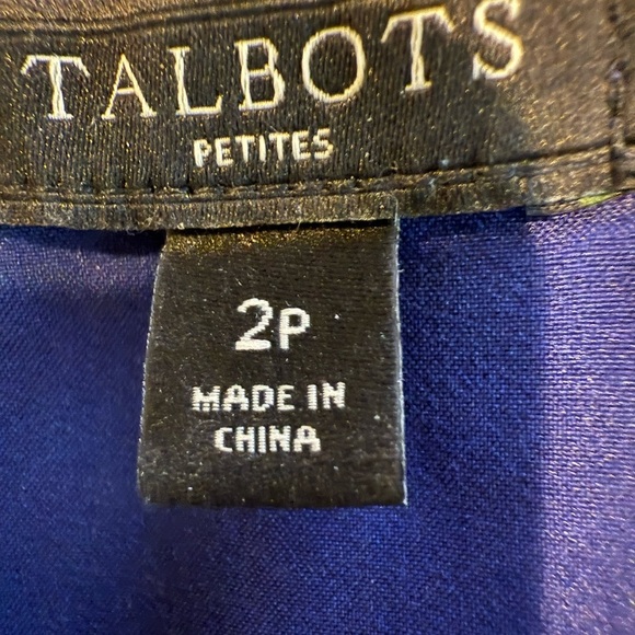 Talbots Women Floral Ombre Cocktail Dress 2P Lined Blue Pink Party Wedding Work - Picture 12 of 14